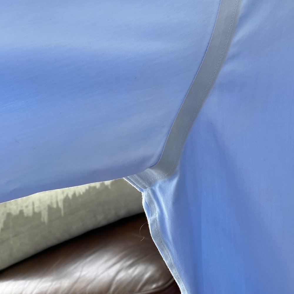 Black brown blue dress shirt. Size 15”. Freshly laundered and no rips or stains - Picture 5 of 8